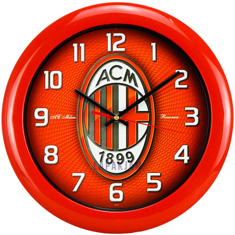 Jam Dinding Analog Bola Ontime AC Milan JDON767-F14ACM