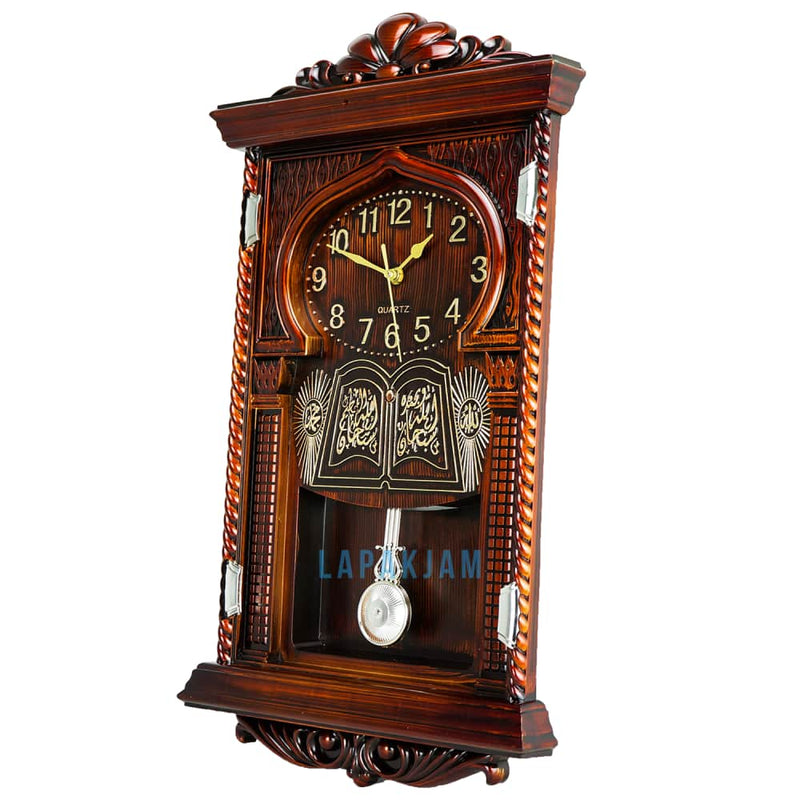 Jam Dinding Bell Polos Minimalis Nikko Coklat JDNINK8913COK
