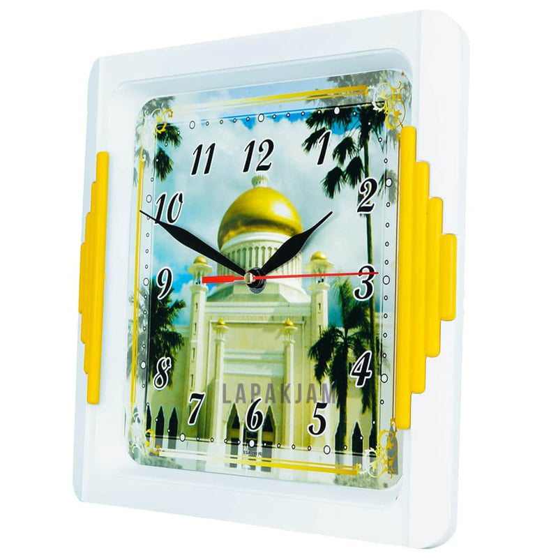 Jam Dinding Analog Nuansa Islami Esa Kuning JD30ESANIU1