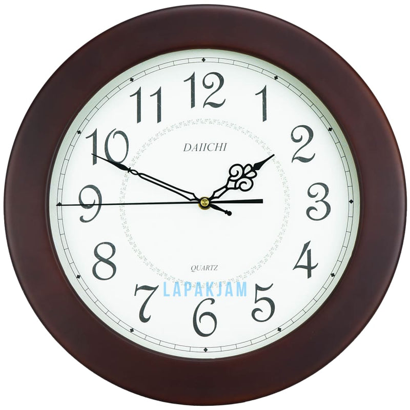 Jam Dinding Analog Polos Minimalis Daiichi Maroon JD8DAII52-1AR