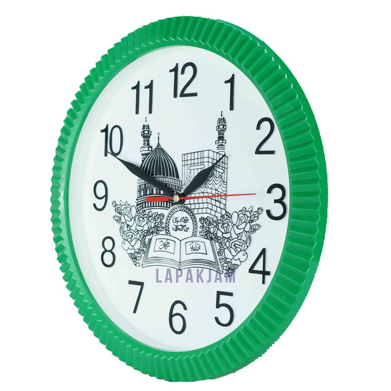 Jam Dinding Analog Kaligrafi Esa Hijau JD55ESA574MHIJ