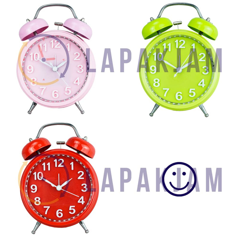 Jam Weker Analog Polos Minimalis Esa Pink WEKI60D-TEPPIN
