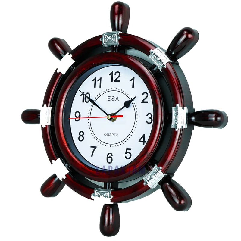 Jam Dinding Analog Nuansa Nakhoda Jangkar Esa Coklat JD0113ESAE30CO
