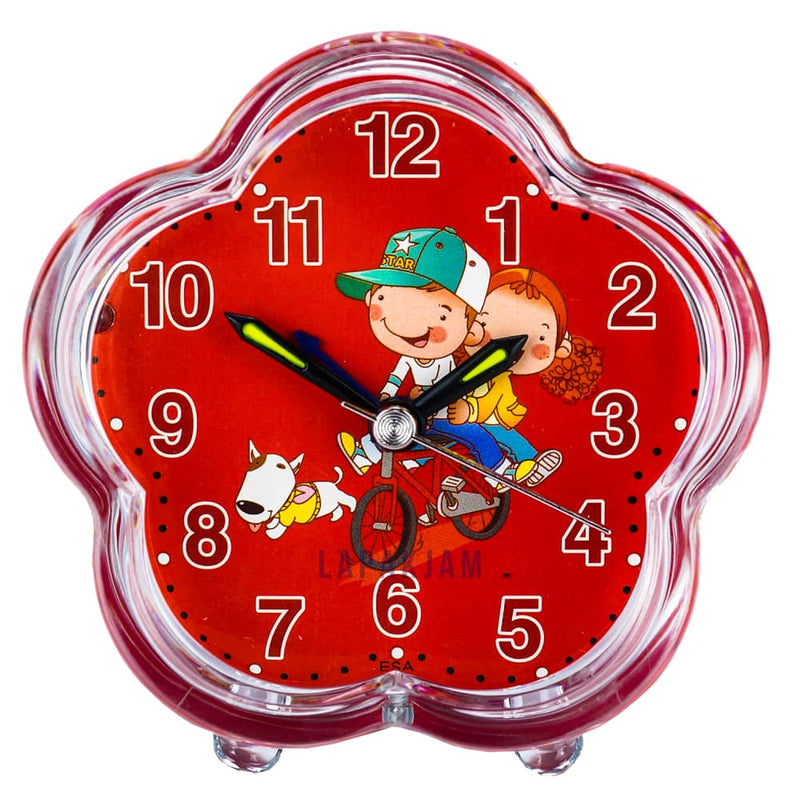 Jam Weker Analog Polos Minimalis Esa Merah WEESA3203MER