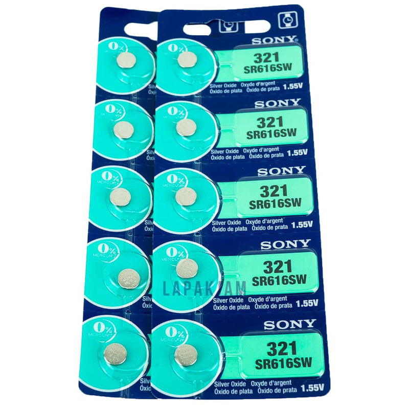 Baterai Jam Tangan Polos Sony Silver BASO321S616SW