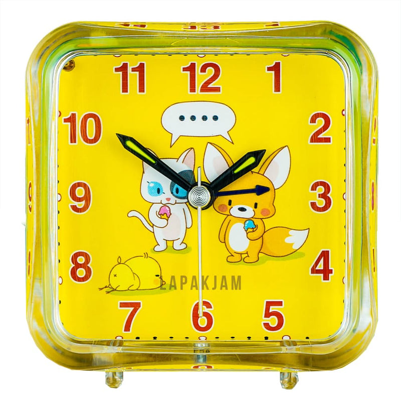 Jam Weker Analog Polos Minimalis Esa Kuning WEESA3200KUN