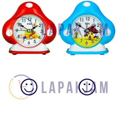 Jam Weker Analog Polos Minimalis Esa Merah WEES107MER