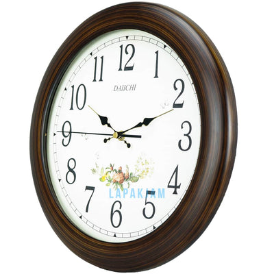 Jam Dinding Analog Polos Minimalis Daiichi Coklat JDIIWDJ-2ARRO