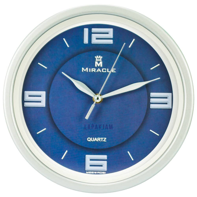 Jam Dinding Analog Polos Minimalis Miracle Silver JDMIRAM28WR051SIL