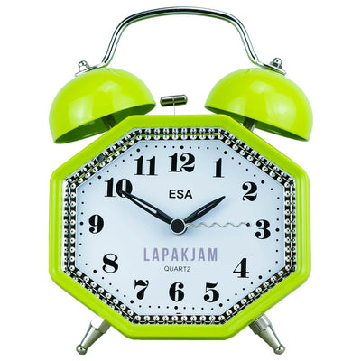 Jam Weker Analog Polos Minimalis Esa Hijau WEES841HIJ