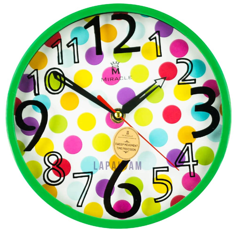 Jam Dinding Analog Polos Minimalis Miracle Hijau JDMIRAM26BP01HIJ