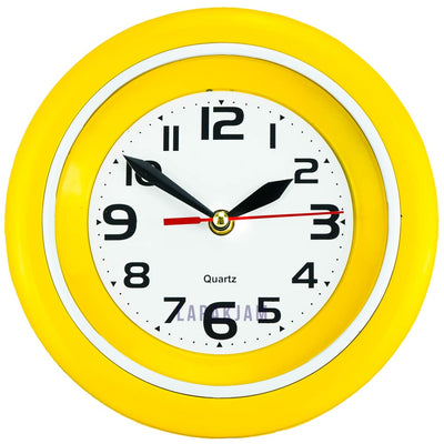 Jam Dinding Analog Polos Minimalis Piorus Kuning JDPI08KUN
