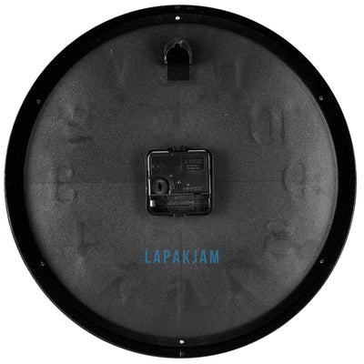 Jam Dinding Analog Polos Minimalis Edison Hitam JDEDISEDW319T31HIT