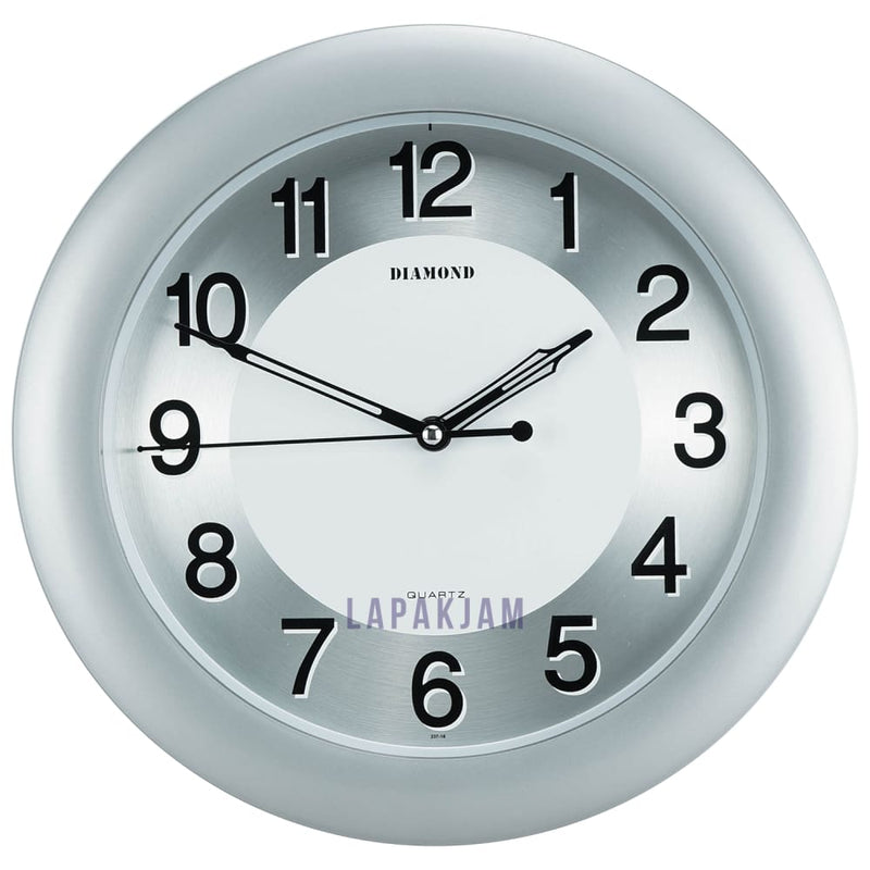 Jam Dinding Analog Polos Minimalis Diamond Silver JDDI237-16SIL