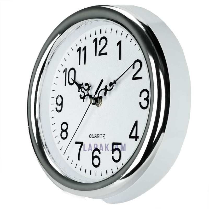 Jam Dinding Analog Polos Minimalis I&F Silver JDI&FIF-8956PSIL