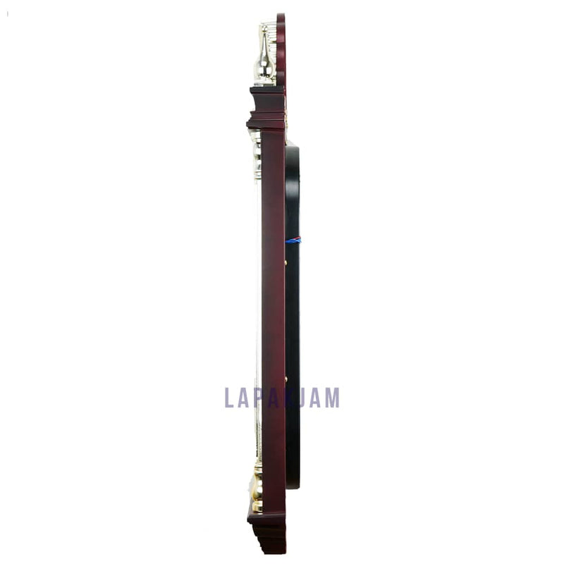 Jam Dinding Bell & Bandul Polos Minimalis Sakana Maroon Puith JDSA325MP