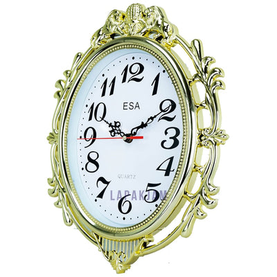 Jam Dinding Analog Polos Minimalis Esa Gold JD00ESA-617OL