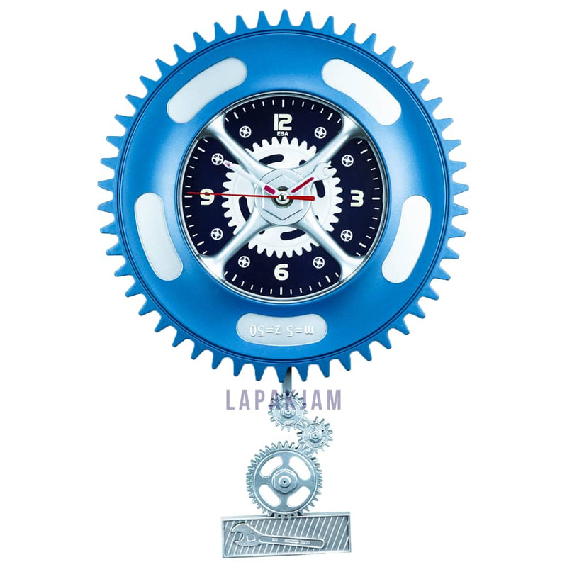 Jam Dinding Bandul Polos Minimalis Esa Biru JD0083ESAE29BI
