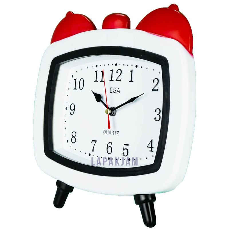 Jam Dinding Analog Polos Minimalis Esa Merah JD0025ESA247ME
