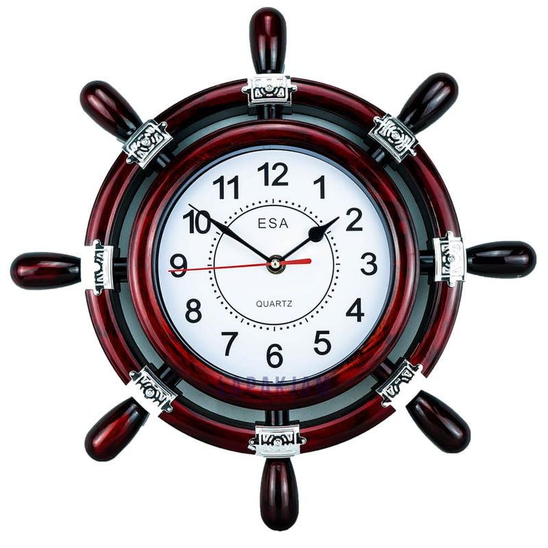 Jam Dinding Analog Nuansa Nakhoda Jangkar Esa Coklat JD0113ESAE30CO
