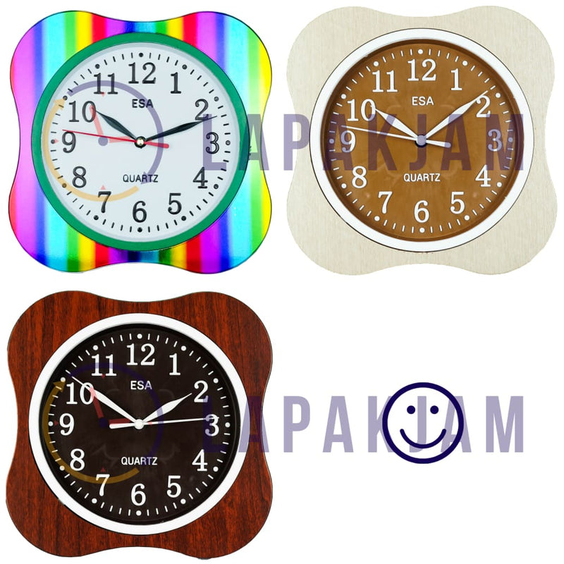 Jam Dinding Analog Polos Minimalis Esa Rainbow Hijau JDESA192RAIHIJ