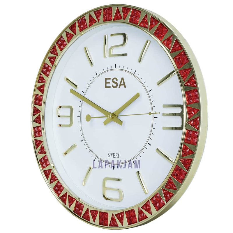 Jam Dinding Analog Kaligrafi Esa Gold JDESS-5655AGOL