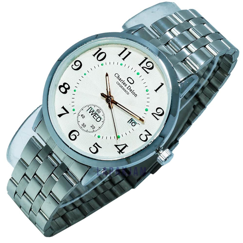 Jam Tangan Analog Formal Charles Delon Silver JACHARWCCDG0305CDRPSIL