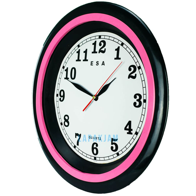 Jam Dinding Analog Polos Minimalis Esa Pink JD035ESA742PIN