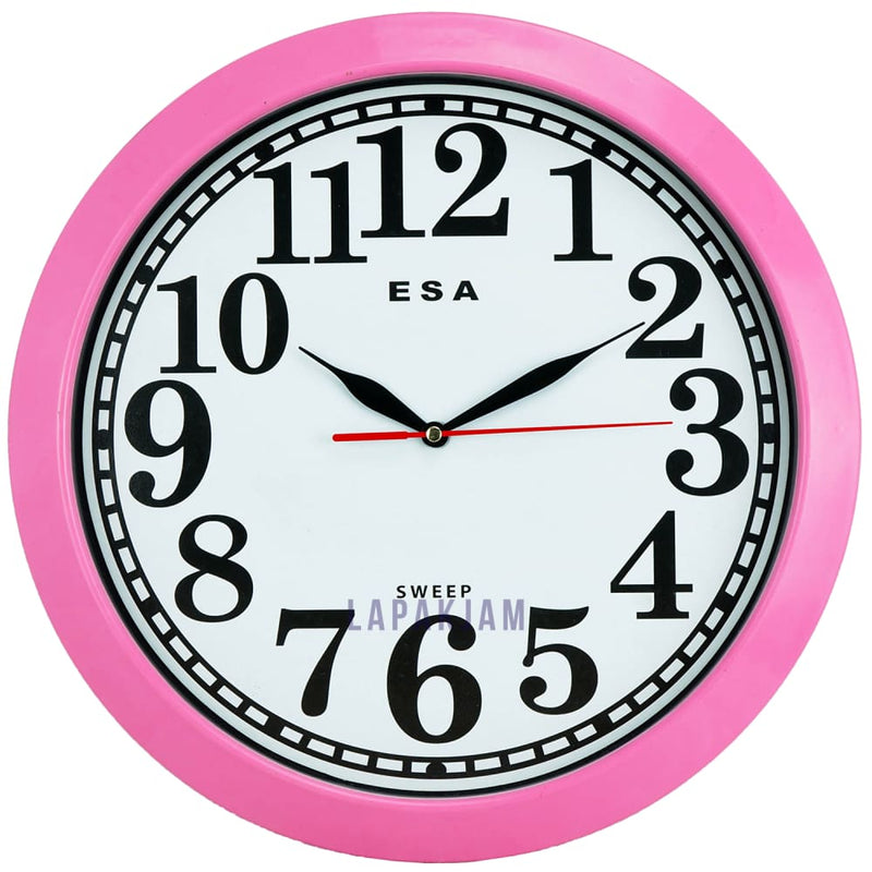 Jam Dinding Analog Polos Minimalis Esa Pink JD0043ESA333PI