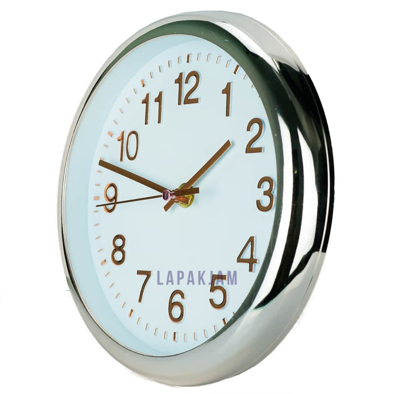 Jam Dinding Analog Polos Minimalis Kikai Gold JDKIKAKK3183PUTGOL