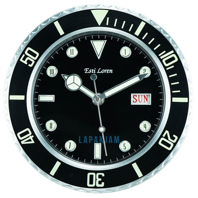 Jam Dinding Analog Polos Minimalis Estiloren Silver JD20EST59ITIL