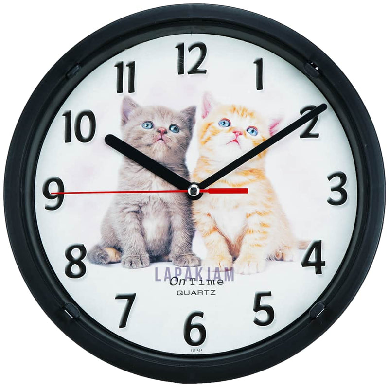 Jam Dinding Meja Animal Ontime Kucing14 JDON1917-14KUC