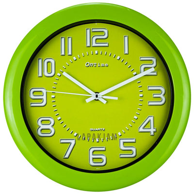 Jam Dinding Analog Polos Minimalis Ontime Hijau JDONTI767-17HIJ