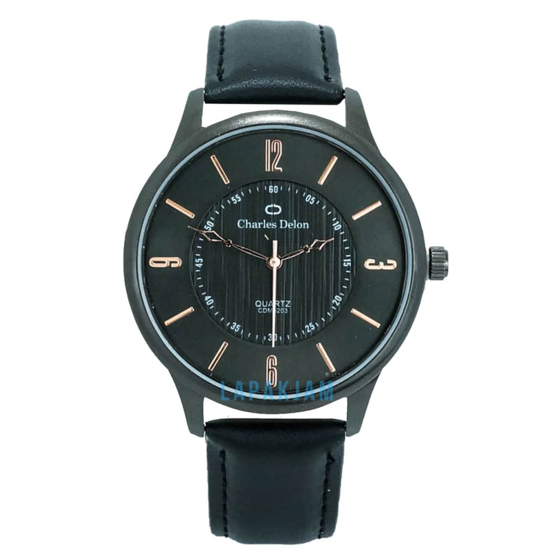 Jam Tangan Analog Formal Charles Delon Hitam 1 JACHARCDM5203KHIT