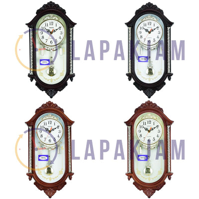 Jam Dinding Bell & Bandul Polos Minimalis Sakana Gold JD258SAKA321MG