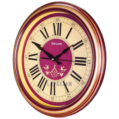 Jam Dinding Analog Polos Minimalis Estiloren Maroon JD30T266P2MGO