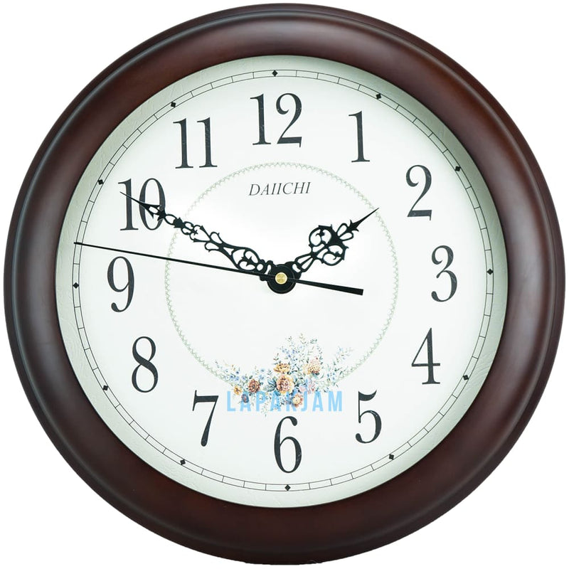 Jam Dinding Analog Polos Minimalis Daiichi Maroon JD38J51-2AR