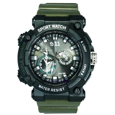 Jam Tangan Analog Casual 511-A1 Hijau Hitam JA511-A1AHIJHIT