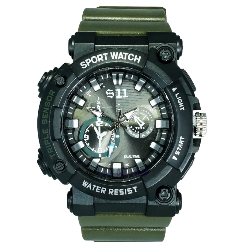 Jam Tangan Analog Casual 511-A1 Hijau Hitam JA511-A1AHIJHIT