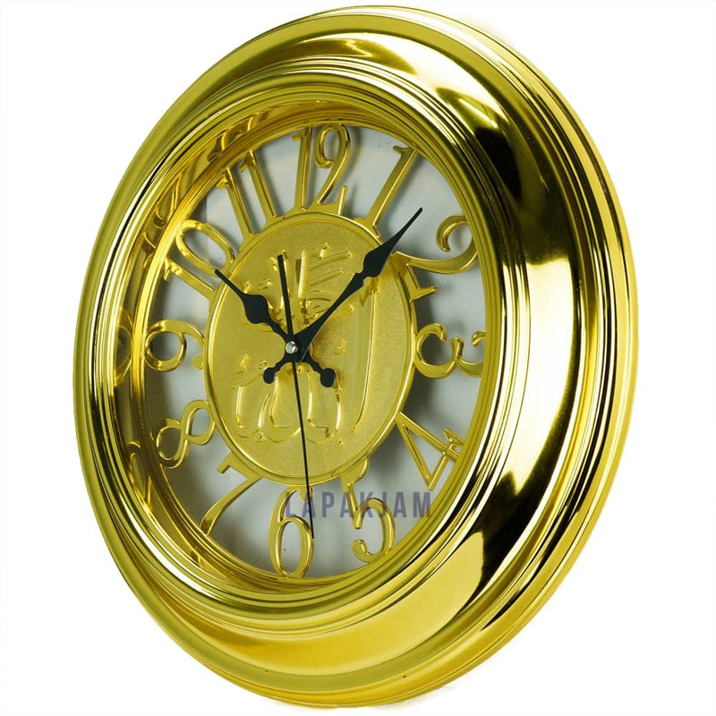 Jam Dinding Analog Kaligrafi Esa Gold JDESM3189AGOL