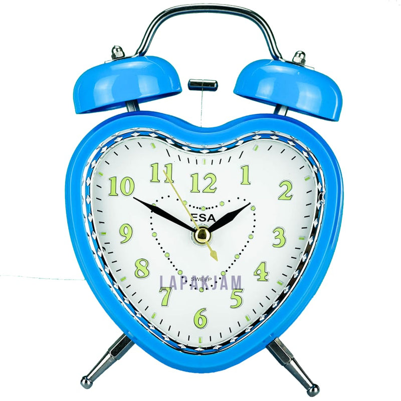 Jam Weker Analog Polos Minimalis Esa Biru WE0070ESA622BI