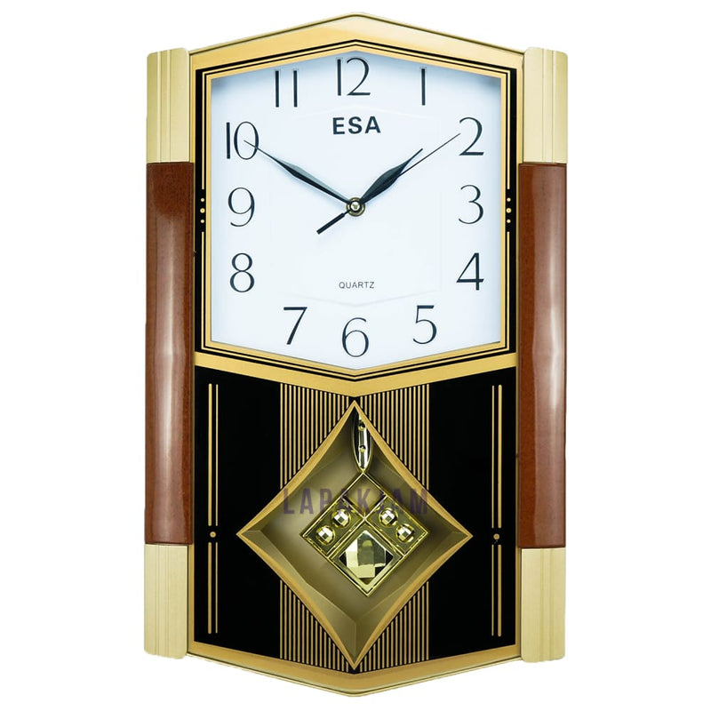 Jam Dinding Bell & Bandul Polos Minimalis Esa Coklat JDESX1409ACOK