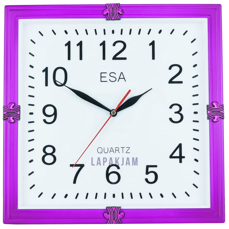 Jam Dinding Analog Polos Minimalis Esa Ungu JD0070ESA971UN