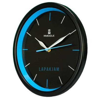 Jam Dinding Analog Polos Minimalis Miracle Biru JDMIRAM28WR061BIR