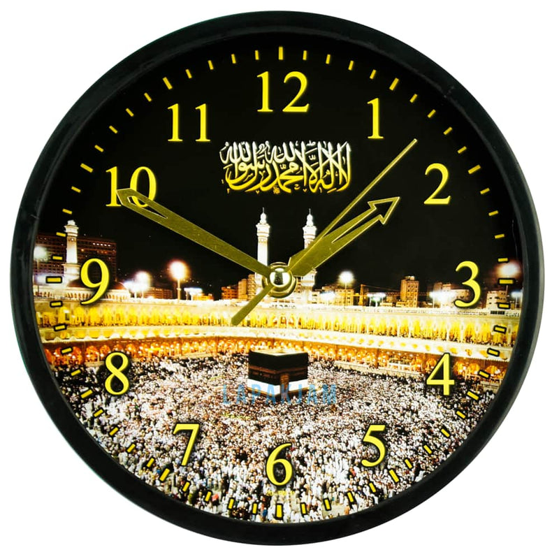 Jam Dinding Analog Nuansa Islami Alari Coklat JDALARL26RM11MHIT