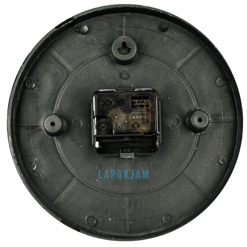 Jam Dinding Analog Polos Minimalis Miracle Hitam JDMIRAM26BP10HIT