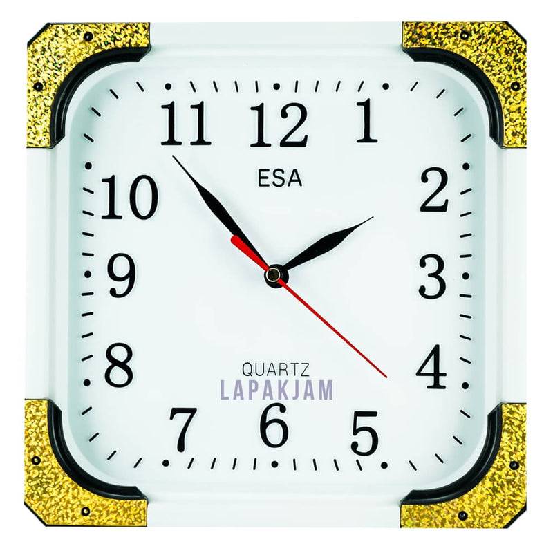 Jam Dinding Analog Polos Minimalis Esa Kuning JD028ESA212KUN