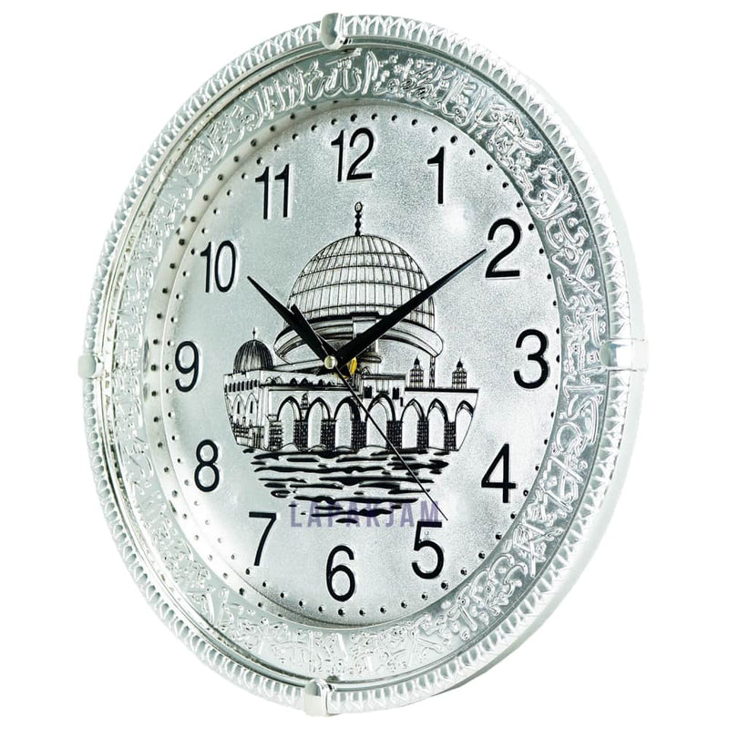 Jam Dinding Analog Nuansa Islami Esa Silver JDES430SIL