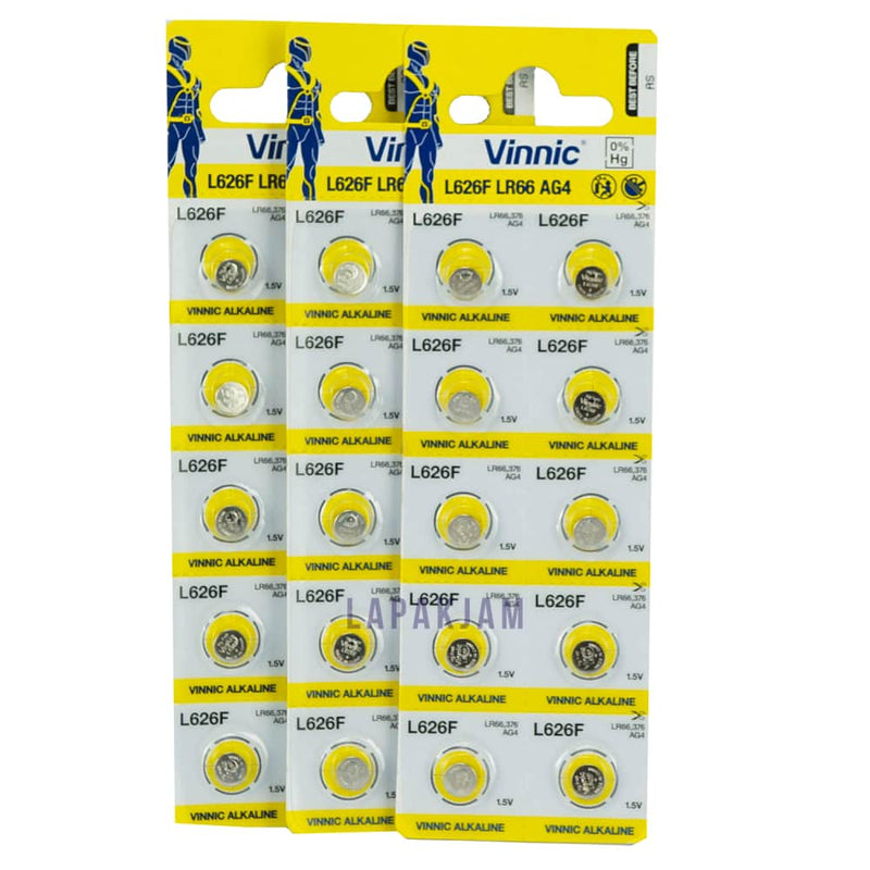 Baterai Jam Tangan Polos Vinnic Silver BAVINNL626F