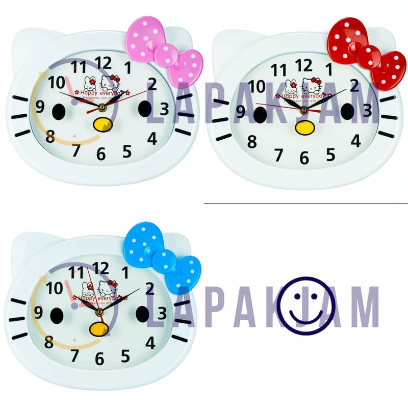 Jam Dinding Analog Karakter Anak HappyDay Pink JDHD9902PIN